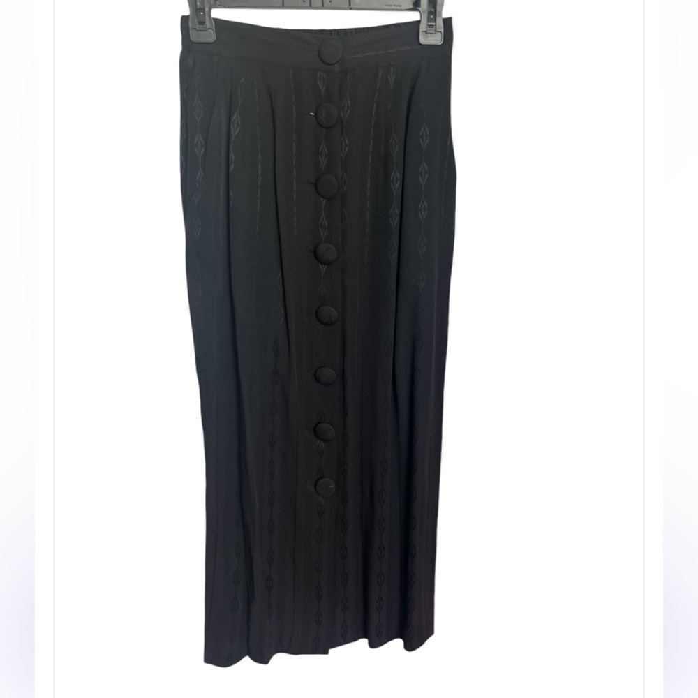 Vintage Maxi Skirt Front Button Closure